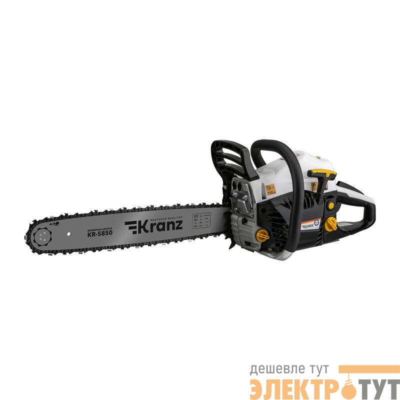 Пила цепная бензиновая KR-5850 шина 50см 4.1л.с шаг 0.325 76 звеньев Kranz KR-16-1183