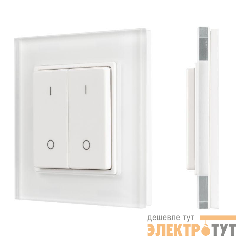 Панель SMART-P47-DIM-G-SUF (3В 2 зоны Knob 2.4G) пластик Arlight 032984