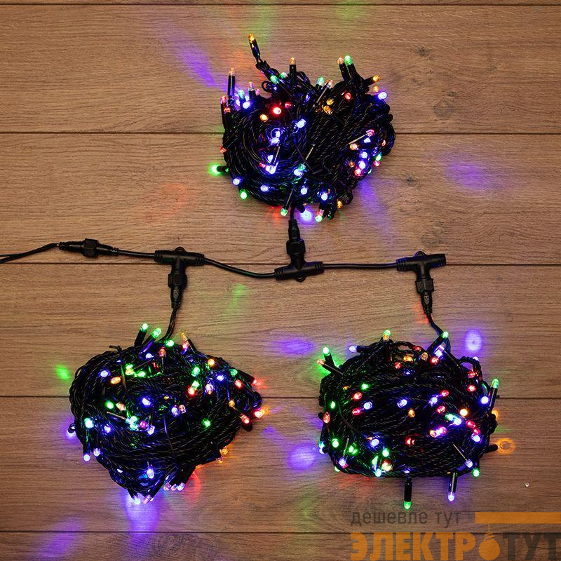 Гирлянда светодиодная "LED ClipLight" 3 нити х20м 399LED мультиколор 25Вт 24В IP65 свечение с динамикой с трансф. Neon-Night 323-309
