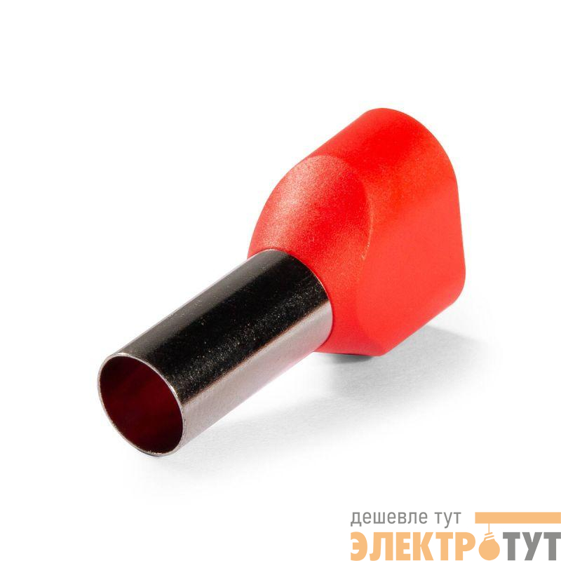 Наконечник штыревой втулочный изолированный НШВИ(2) 10-14 ЕВРО красн. КВТ 103250