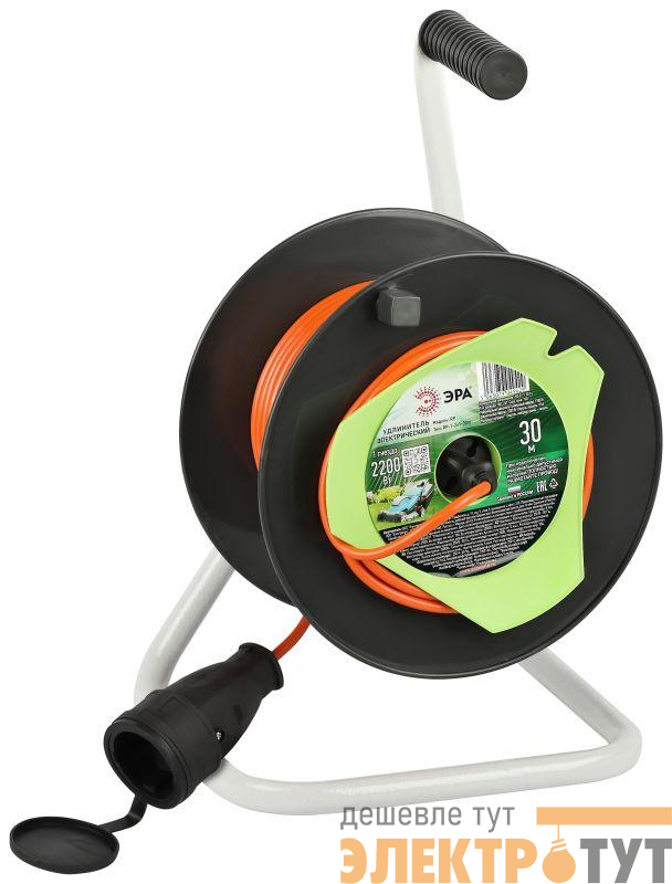 Удлинитель на катушке 1х30м без заземл. RP-1-2x1-30m ПВС 2x1 Эра Б0059770