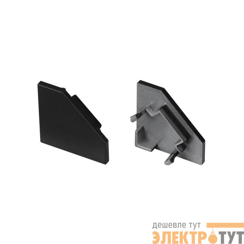 Заглушка SL-KANT-H18 FLAT BLACK глухая пластик (комплект) Arlight 049431