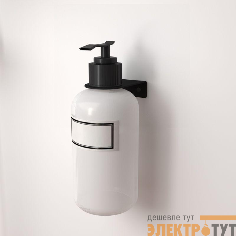 Держатель дозатора для жидкого мыла и шампуней на 1 флакон настенный черн. Rexant 38-0697