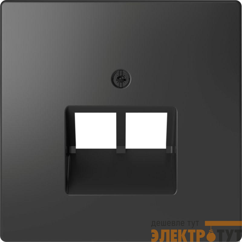 Накладка центральная Merten D-Life для розетки 2-м RJ45 SD антрацит SchE MTN4522-6034