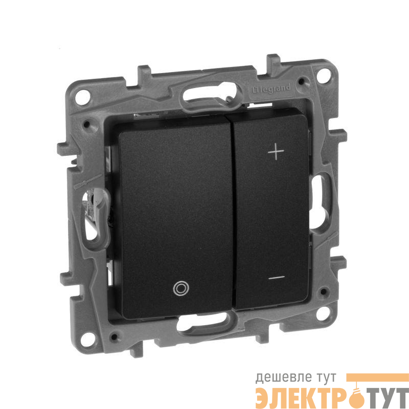 Механизм светорегулятора нажимного СП Etika 400Вт антрацит IEK 672618