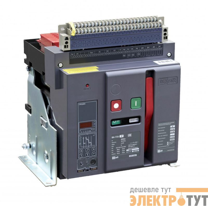 Выключатель автоматический воздушный 3п 1000А 80кА ВА-731 стац. расцеп. М DEKraft 27008DEK