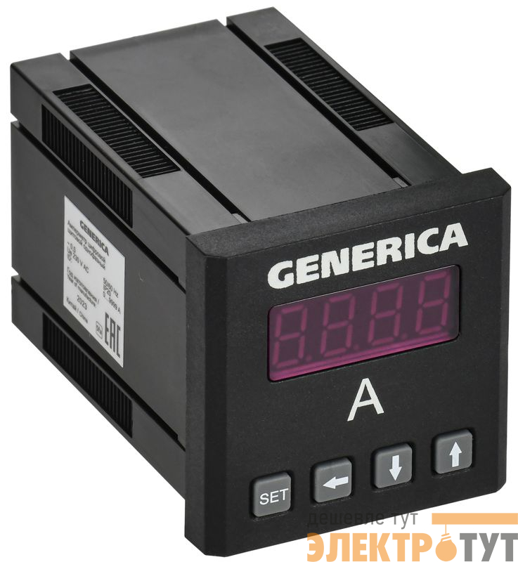 Амперметр цифровой щитовой 1ф 48х48 LED GENERICA IDA31-5-1-0-LED-G