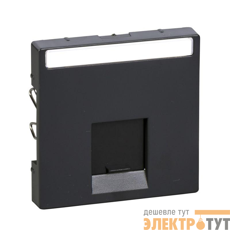 Плата центральная для розетки RJ45 1-пост. Merten антрацит SchE MTN465814