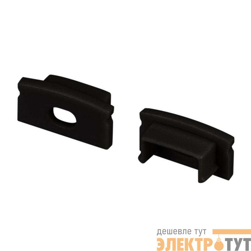 Заглушка LINE-1708 BLACK с отверстием пластикArlight 040315