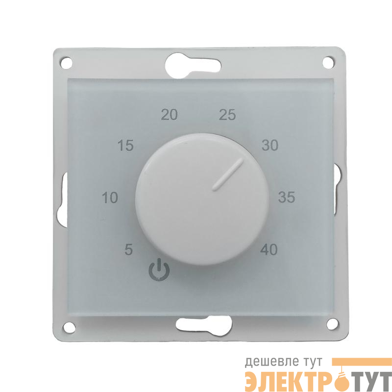 Термостат механический с ручным управлением; датчиком темпер. пола; под рамку Legrand Etica бел. Extherm Th-HF-E-W