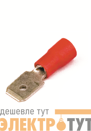 Наконечник изол. "вилка" 0.25-1.5кв.мм А=4.8х0.8мм кр. (уп.100шт) DKC 2A32P