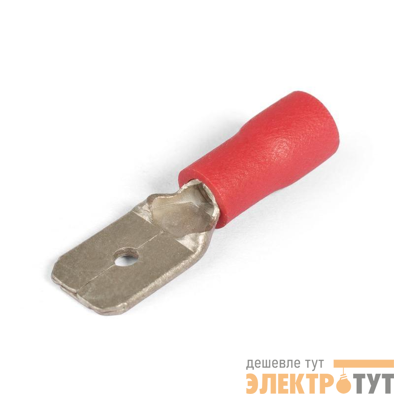 Разъем плоский РПИ-П 1.5-(6.3) красн. КВТ 49614