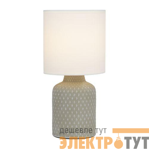 Лампа настольная Sabrina 7043-501 1хЕ14 40Вт керамика сер. с абажуром Rivoli Б0053461