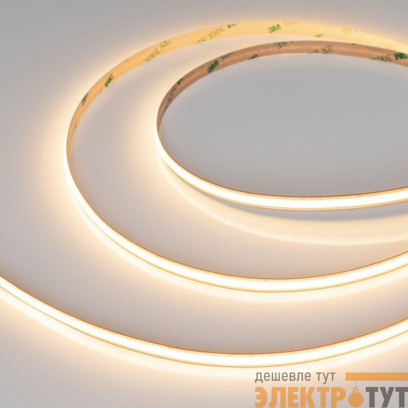 Лента светодиодная COB-X528-8mm 24V Warm 3000К 6Вт/м IP20 FreeCut свободная резка (уп.5м) Arlight 046887