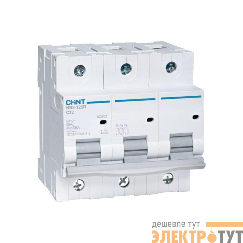 Выключатель автоматический модульный 3п C 50А 25кА NB8-125R (R) CHINT 559809