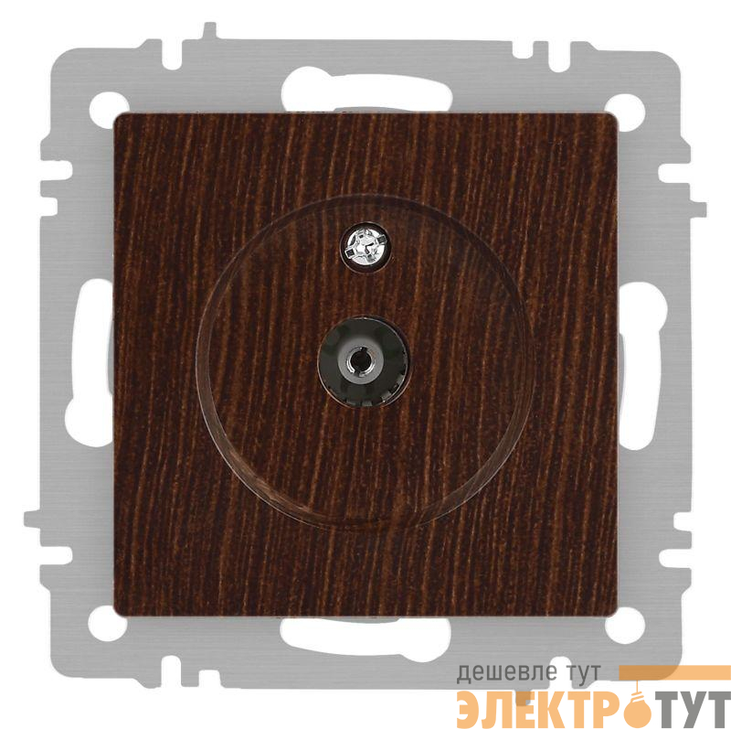 Розетка телевизионная одиночная TV СП Accent 6-301-10 IP20 венге Intro Б0063620
