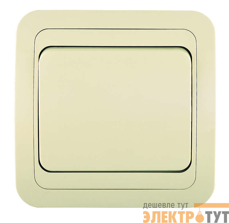 Переключатель проходной 1-кл. СП Mimoza 10А IP20 крем./крем. Makel 25005