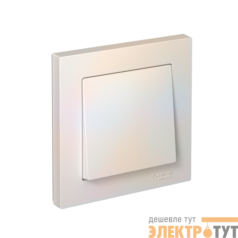 Выключатель 1-кл. СП AtlasDesign 10А IP20 (сх. 1) 10AX в сборе жемчуж. SE ATN000412