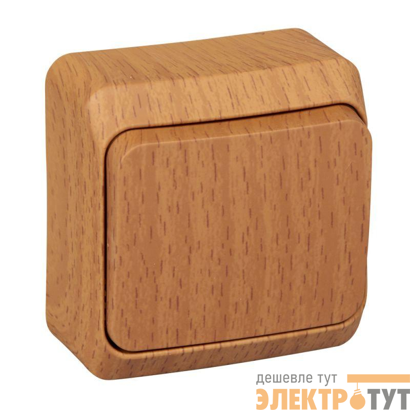 Переключатель проходной 1-кл. ОП Этюд 10А IP20 темн. бук SE BA10-004T