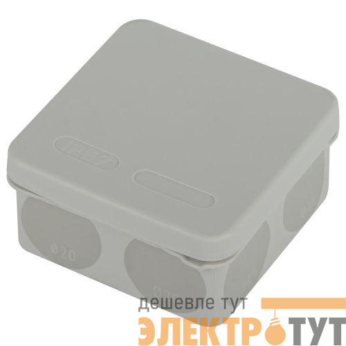 Коробка распаячная 80х80х40мм двухкомпонентн. HF стойкая к УФ прямой монтаж IP67 сер. KOR-80-80-40-9g-2MP Эра Б0060290