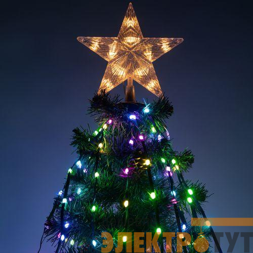 Гирлянда светодиодная "Нить со звездой на елку" 1.5м RGB управление через мобильное приложение ERASG -03 Эра Б0060434