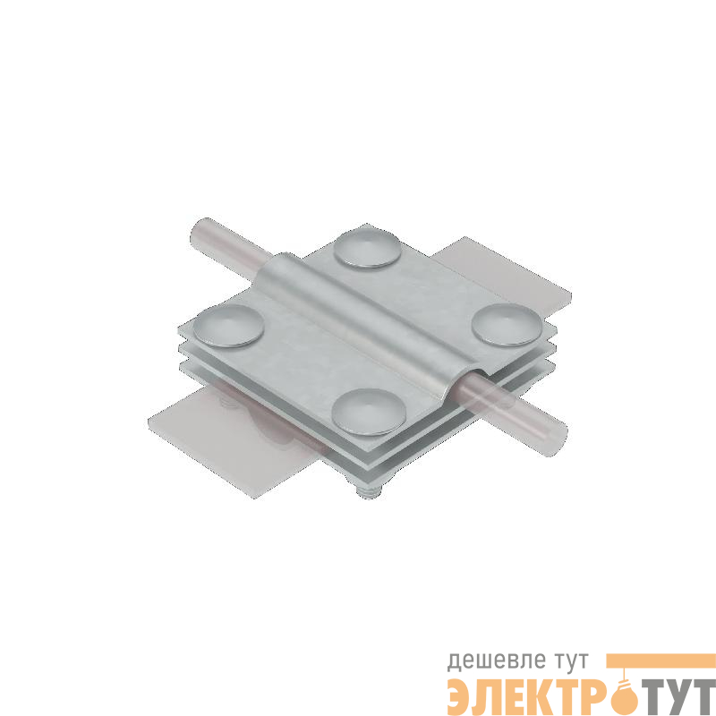 Соединитель крестообразный 3XS-D5-12-B40 AURAFORT HD для прутка d5-12мм и полосы до 40мм с 3 пластинами сталь гор. оцинк. КМ MA0023
