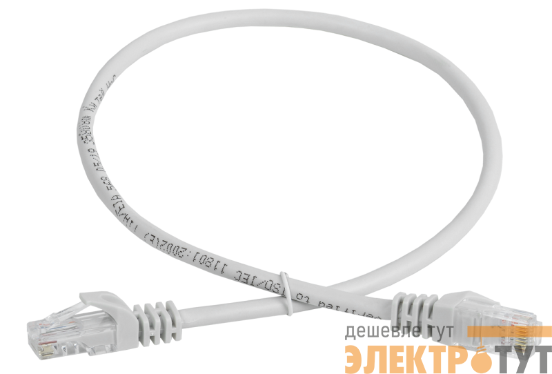 Патч-корд кат.5E UTP 1м сер. GENERICA PC01-C5EU-1M-G