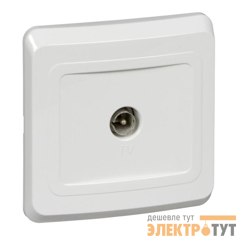 Розетка телевизионная оконечная TV 1-м СП Этюд бел. SE TVC-002B