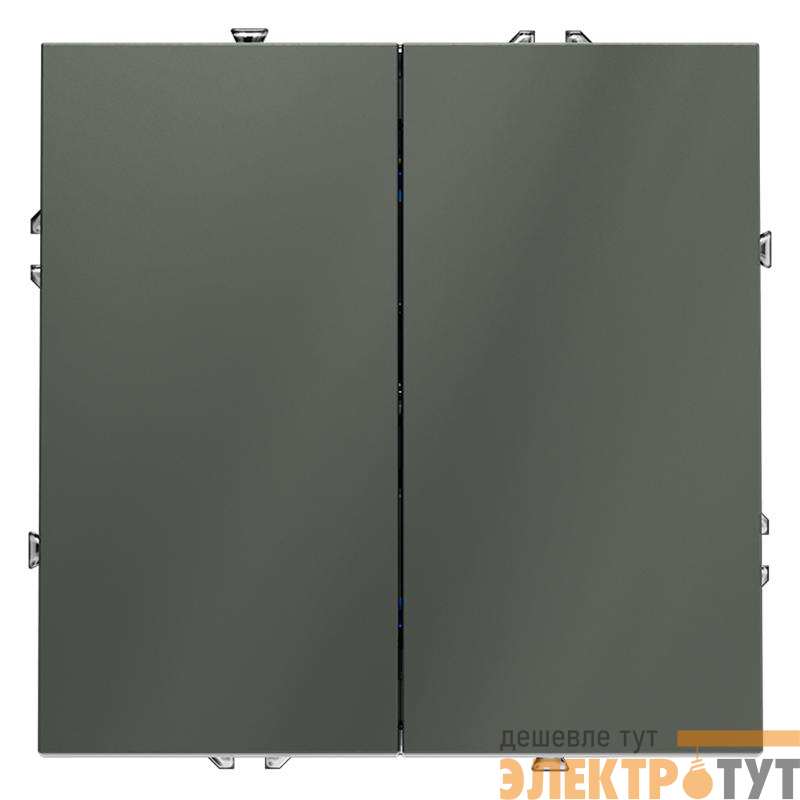 Выключатель 2-кл. СП S70 10А механизм титан Voltum VLS020106