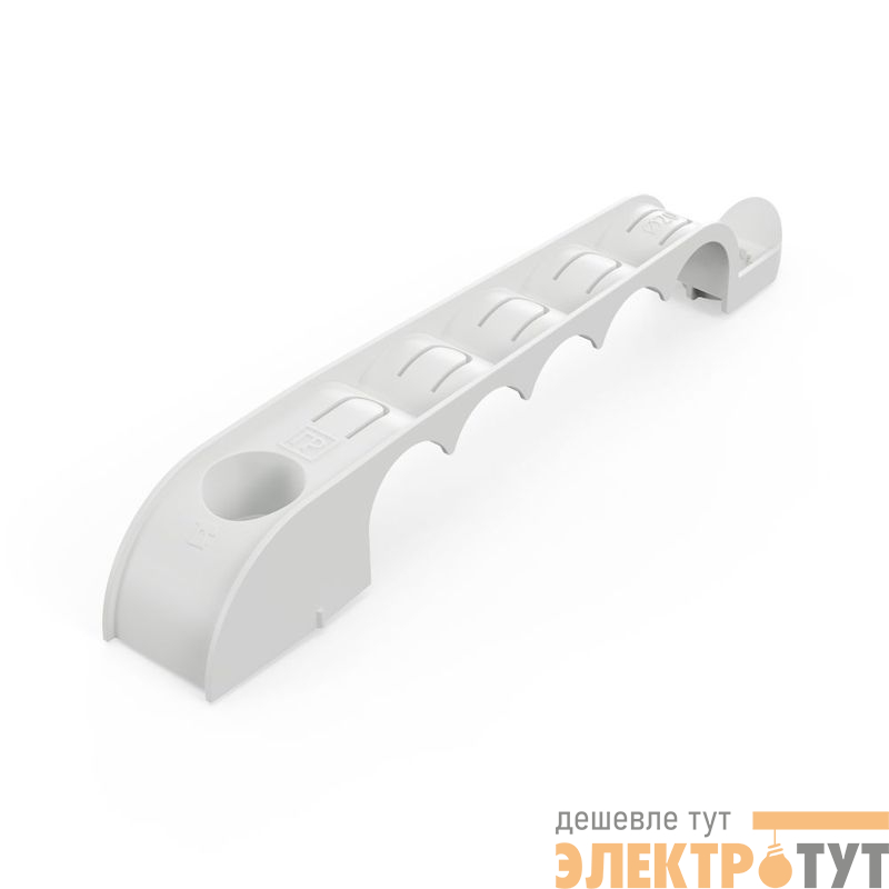 Держатель труб d20мм для прямого монтажа односторонний на 5 мест сер. (уп.20шт) Промрукав PR13.03281