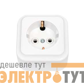 Розетка 1-м ОП 16А IP20 с заземл. бел. Bylectrica РА16-254