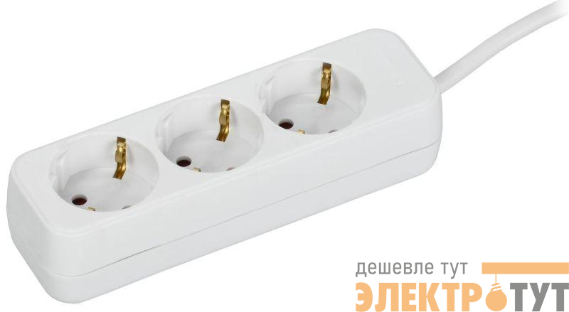 Удлинитель 3х5м 10А У03 ПВС 3х1 бел. UMA IEK UM-YP10-10-03-05-Z-K01