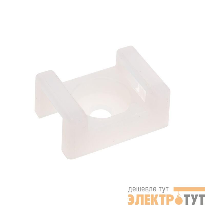 Площадка для крепления стяжки 22х16мм (ПС-2) бел. (уп.10шт) Rexant 07-2102-10