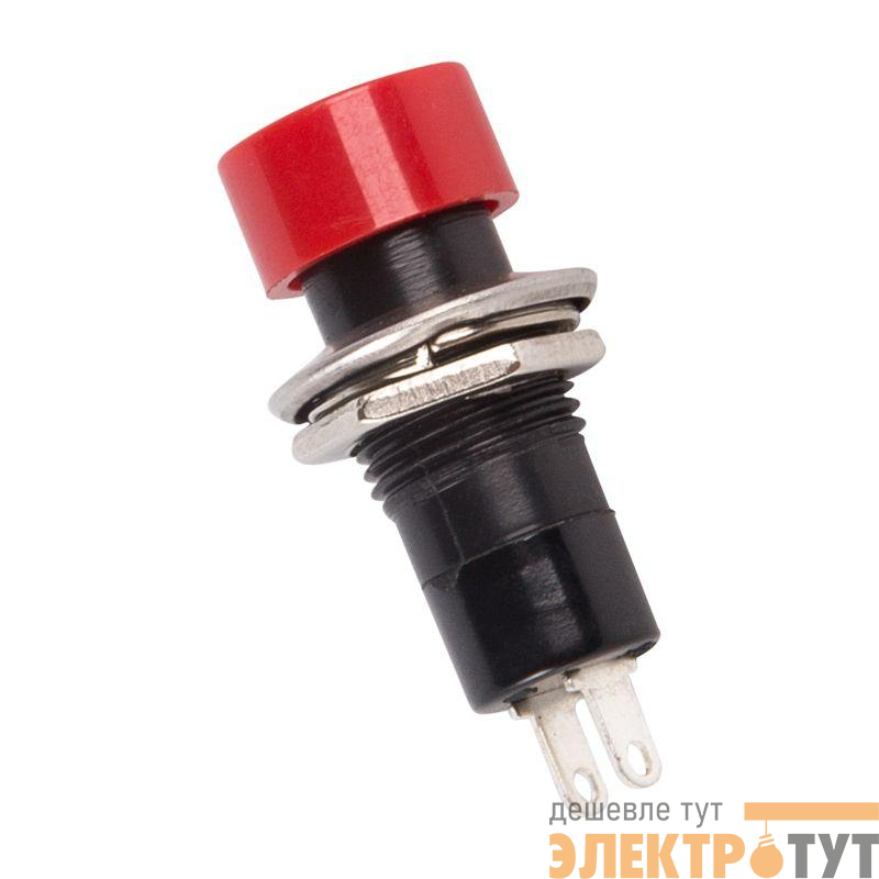 Выключатель-кнопка 250В 1А (2с) ON-OFF красн. (PBS-16А) Rexant 36-3060