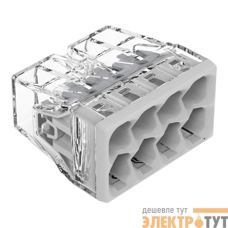 Клемма 8-и проводная 8х(0.5-2.5мм) для распред. коробки (без пасты) (уп.50шт) WAGO 2273-208