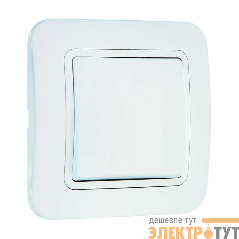 Выключатель 1-кл. СП Lillium 10А IP20 бел./бел. Makel 70001