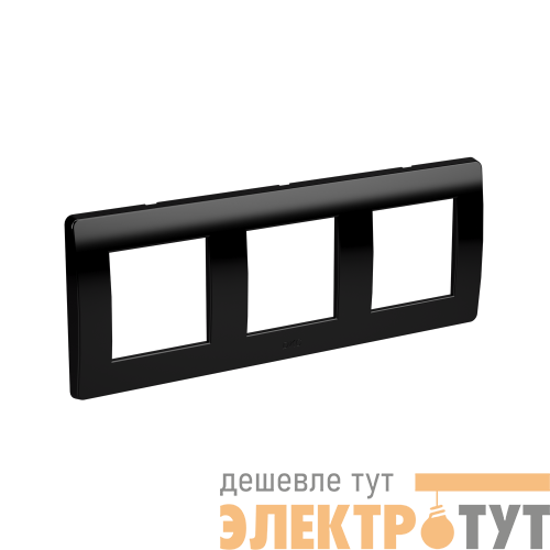 Рамка 3-м 2+2+2мод. Brava черн. DKC 75013B