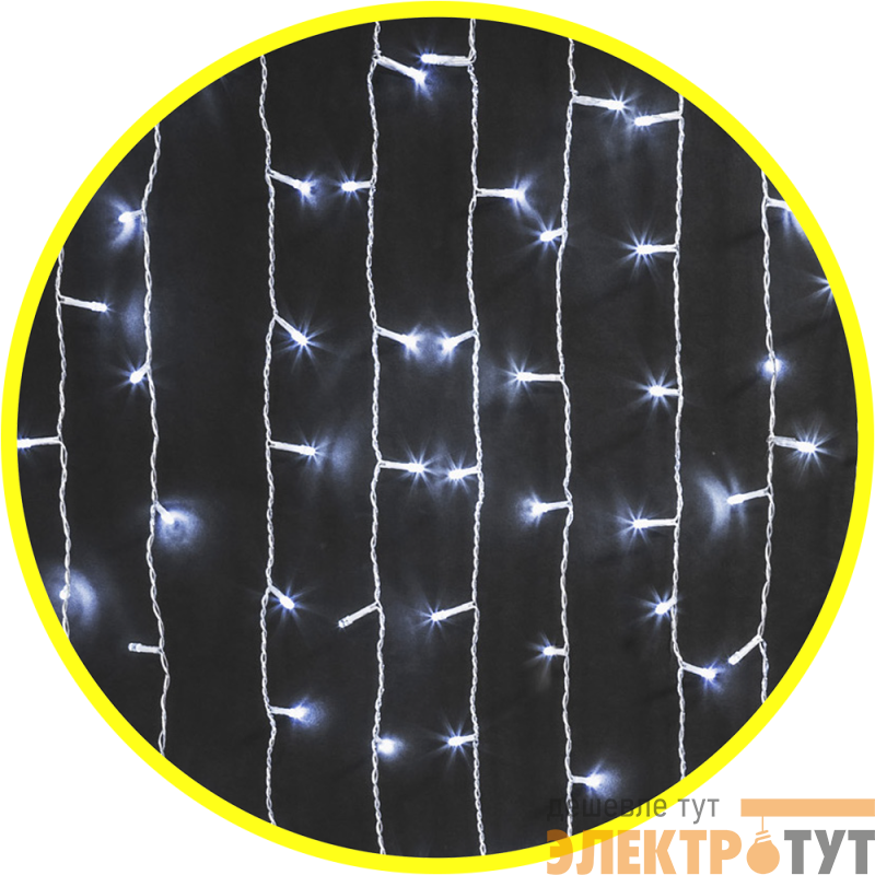 Гирлянда светодиодная "Занавес" 93 669 NGF-С03-01 2х3м 400LED CW IP20 TR Navigator 93669