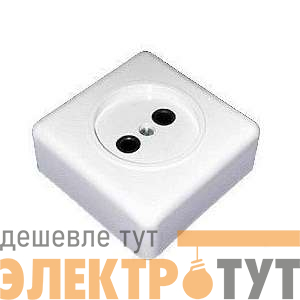Розетка 1-м ОП 16А IP20 без заземл. бел. БЕЛТИЗ РА16-008