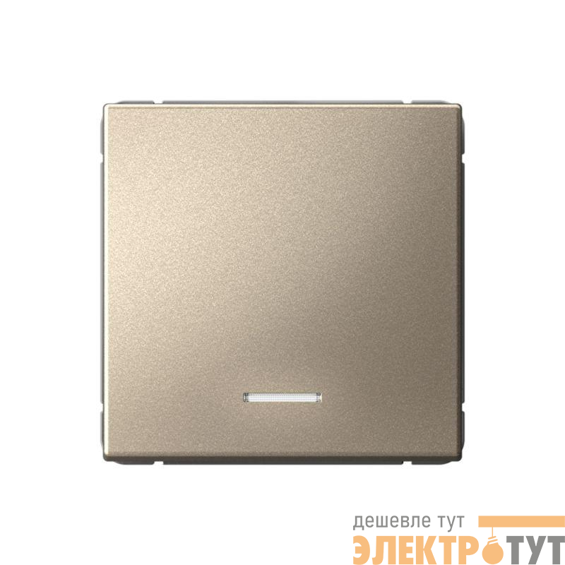 Выключатель 1-кл. ArtGallery 10AX с подсветкой быстрозажим. клем. механизм шампань SE GAL000513S