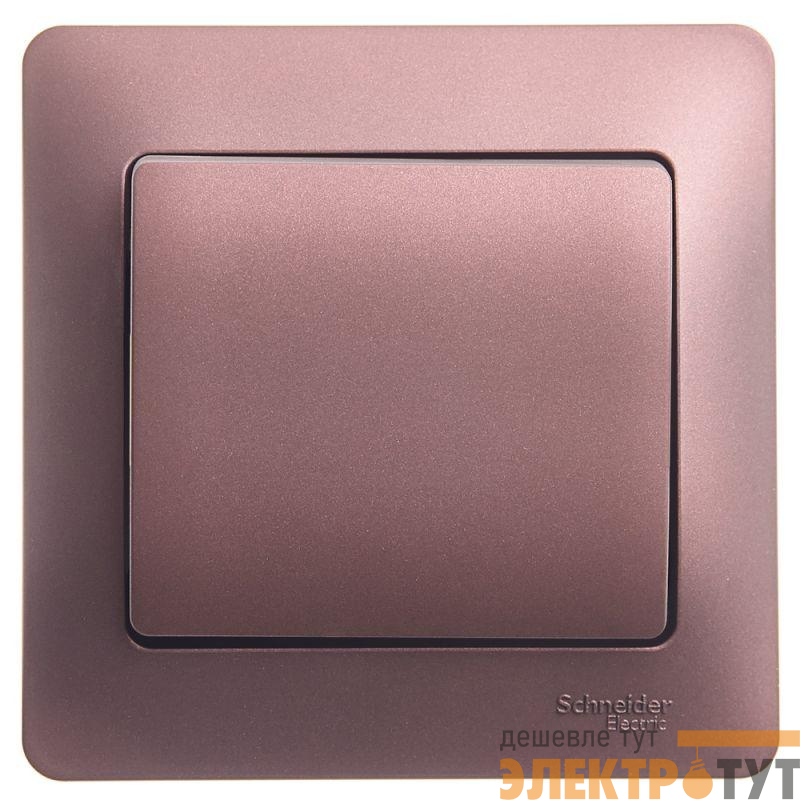 Выключатель 1-кл. СП Glossa 10А IP20 (сх. 1) 10AX в сборе баклажан. SchE GSL001112