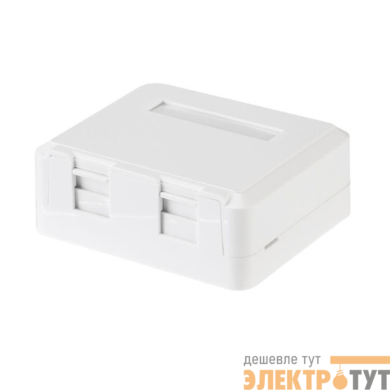 Корпус настенной розетки под 2 модуля Keystone Jack бел. Rexant 03-0251