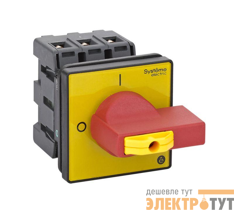 Выключатель-разъединитель 3п 40А IP20 с красн. рукоят. на дверцу 4 винта 1 замок SE MSD40360R