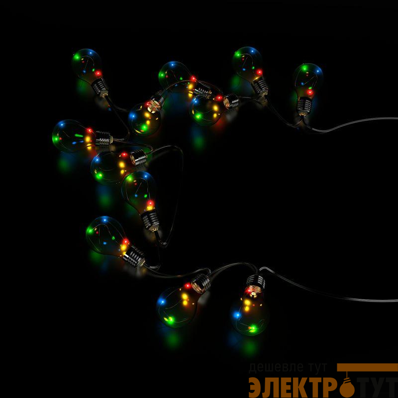 Гирлянда светодиодная садовая Solar "Большие Шары" 10 ламп мультицвет IP44 GAUSS GS035