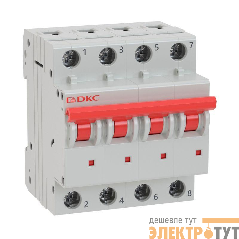 Выключатель автоматический модульный 4п C 10А 10кА MD63 YON MD63-4C10-10