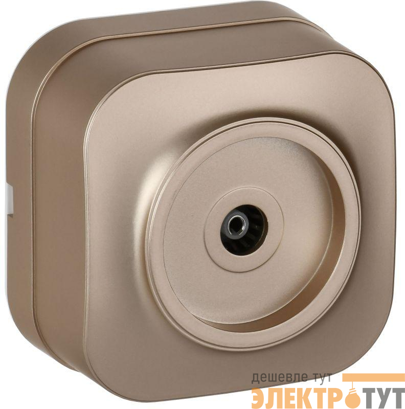 Розетка телевизионная TV 1-м ОП GLORY РТВ20-ХШм шампань матов. IEK EAH10-K37M