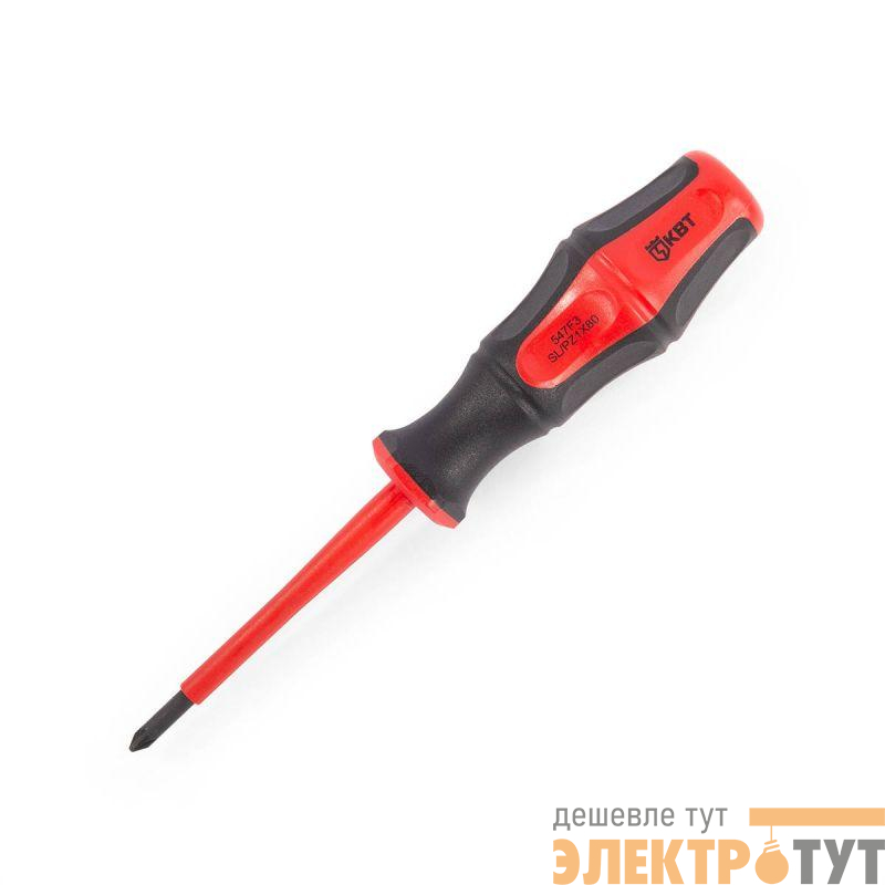 Отвертка диэлектрическая "Профи" PZ/FL1х80 КВТ 79778
