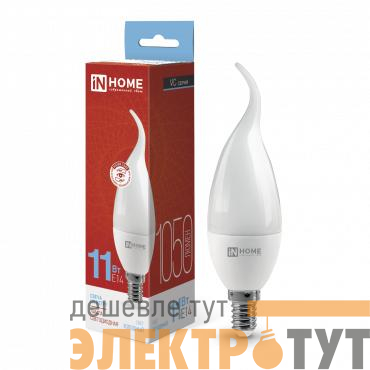 Лампа светодиодная LED-СВЕЧА НА ВЕТРУ-VC 11Вт свеча на ветру 6500К холод. бел. E14 1050лм 230В IN HOME 4690612030494