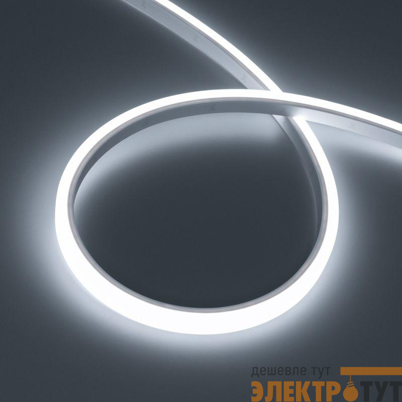 Лента светодиодная WAVE-TOP-PU-A144-10x10mm 24В White 5700К 5Вт/м IP68 wire x1 вывод боков. герметичная (уп.3м) Arlight 052595