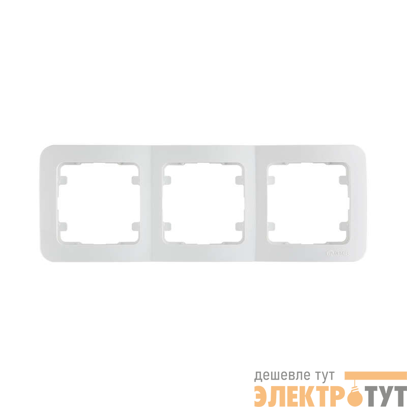 Рамка 3-м Lillium горизонт. бел. Makel 71013